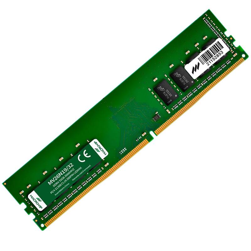 Memória RAM Macrovip 32GB DDR4, 3200MHz, PC4-25600, CL22, 288-pin